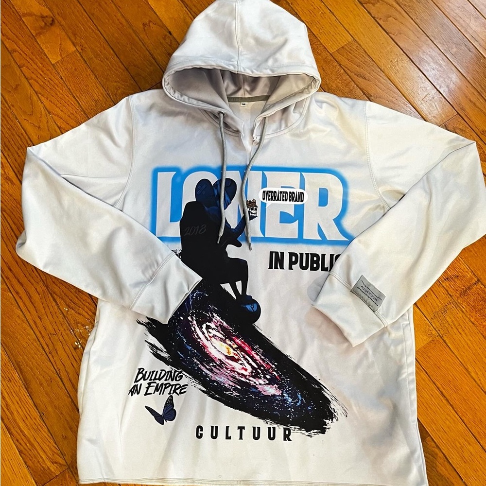 Overrated brand, Gray Loner Hoodie